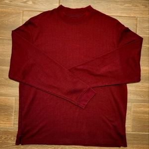Vintage 90s Burgundy Mockneck Men's Large